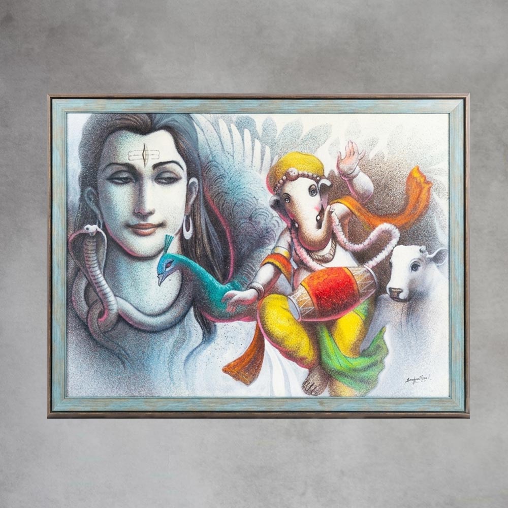 Shiva and Bal Ganesha By Satguru's