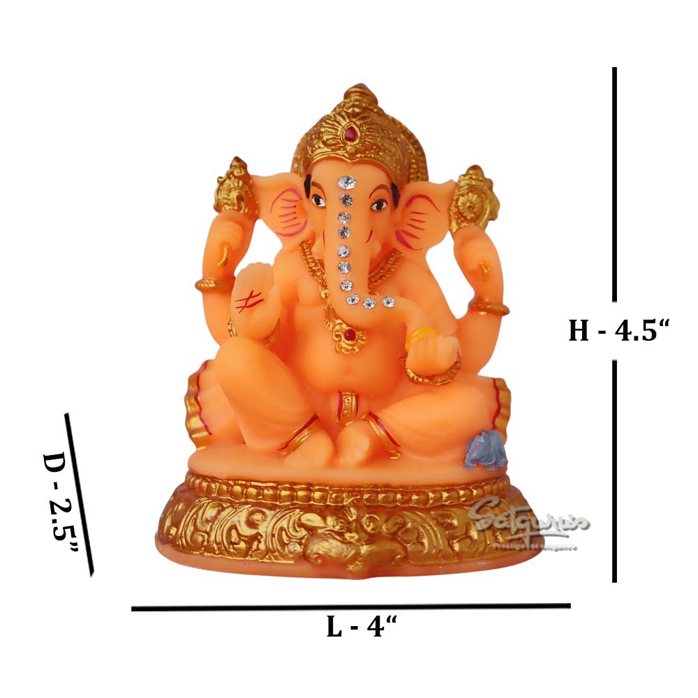 Blessing Ganesha / Coral Matt by Satgurus