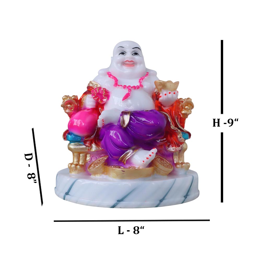 Laughing Buddha On Singhasan by Satgurus