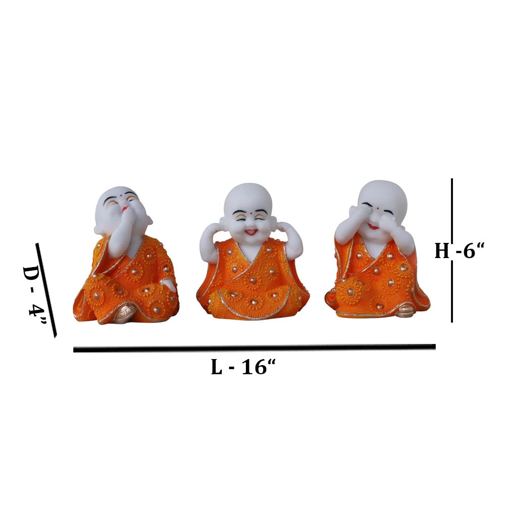 Set Of 3 Monks by Satgurus