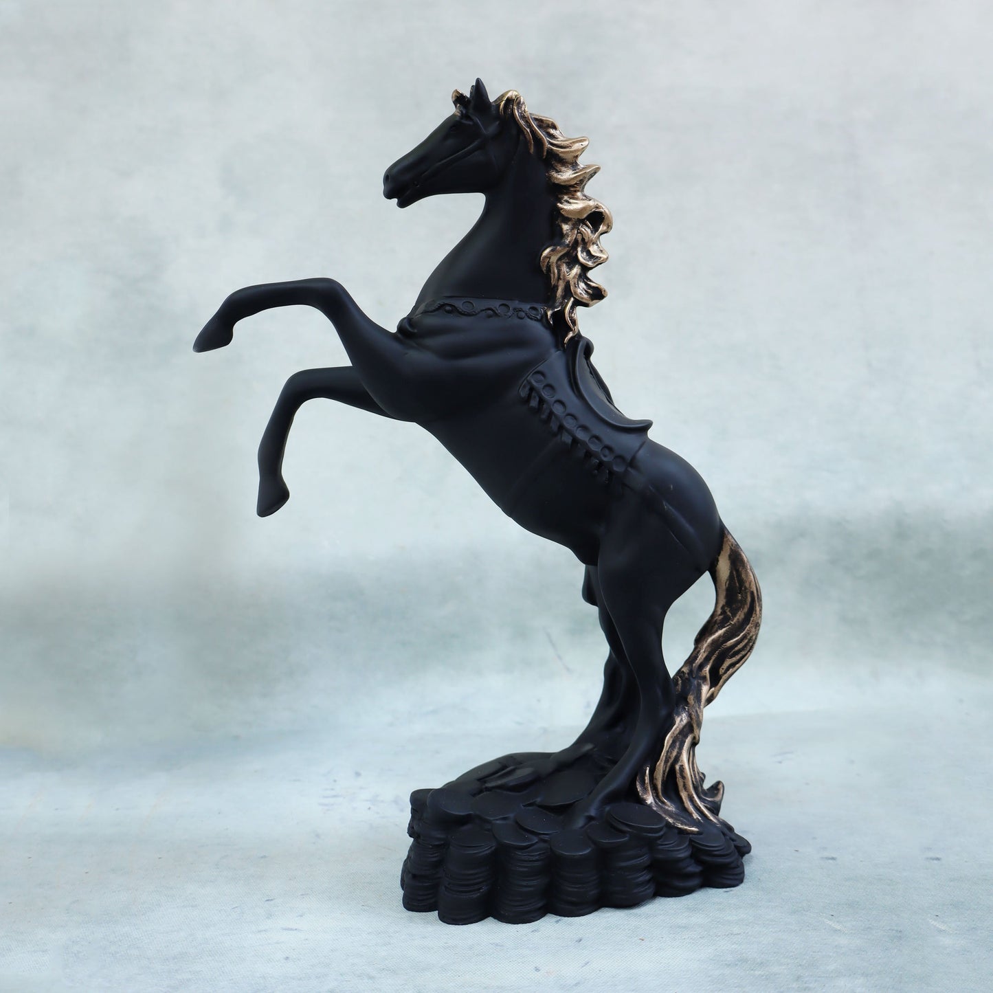 Rearing Black Horse by Satgurus