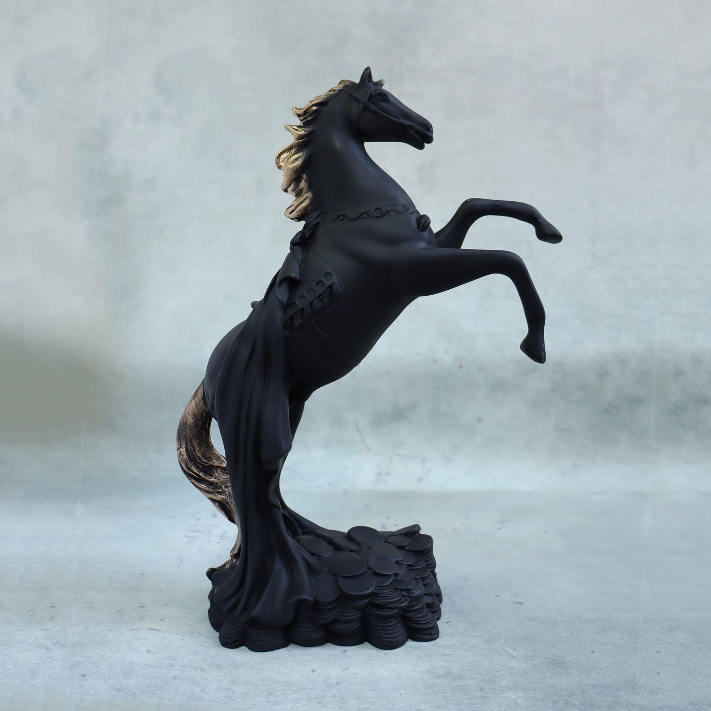 Rearing Black Horse by Satgurus