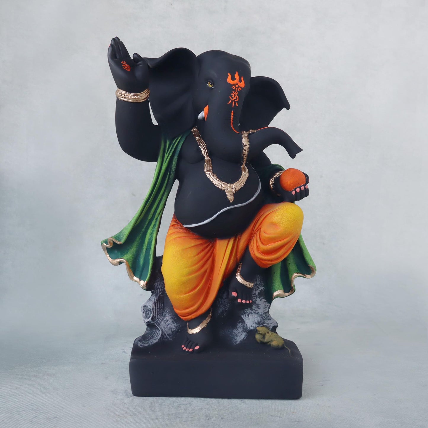 Dancing Ganesh Black & Orange by Satgurus