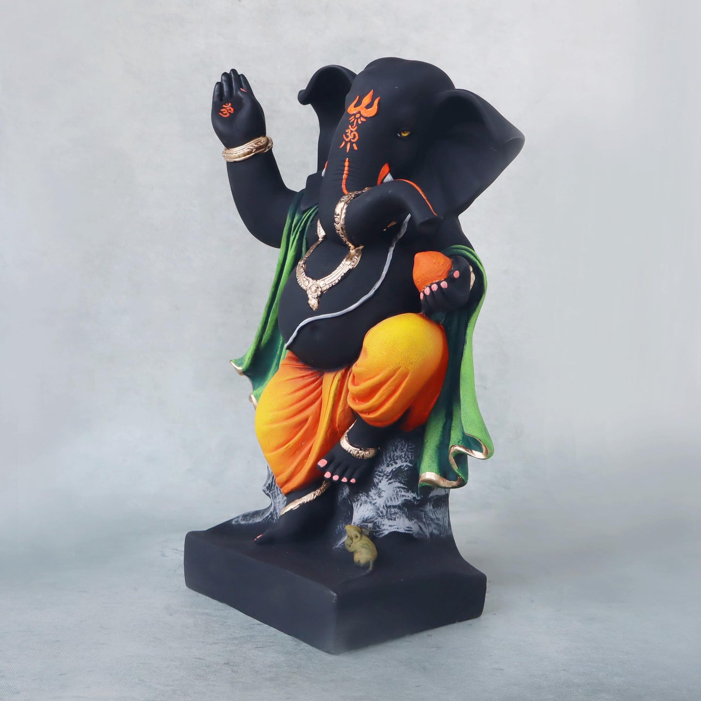 Dancing Ganesh Black & Orange by Satgurus