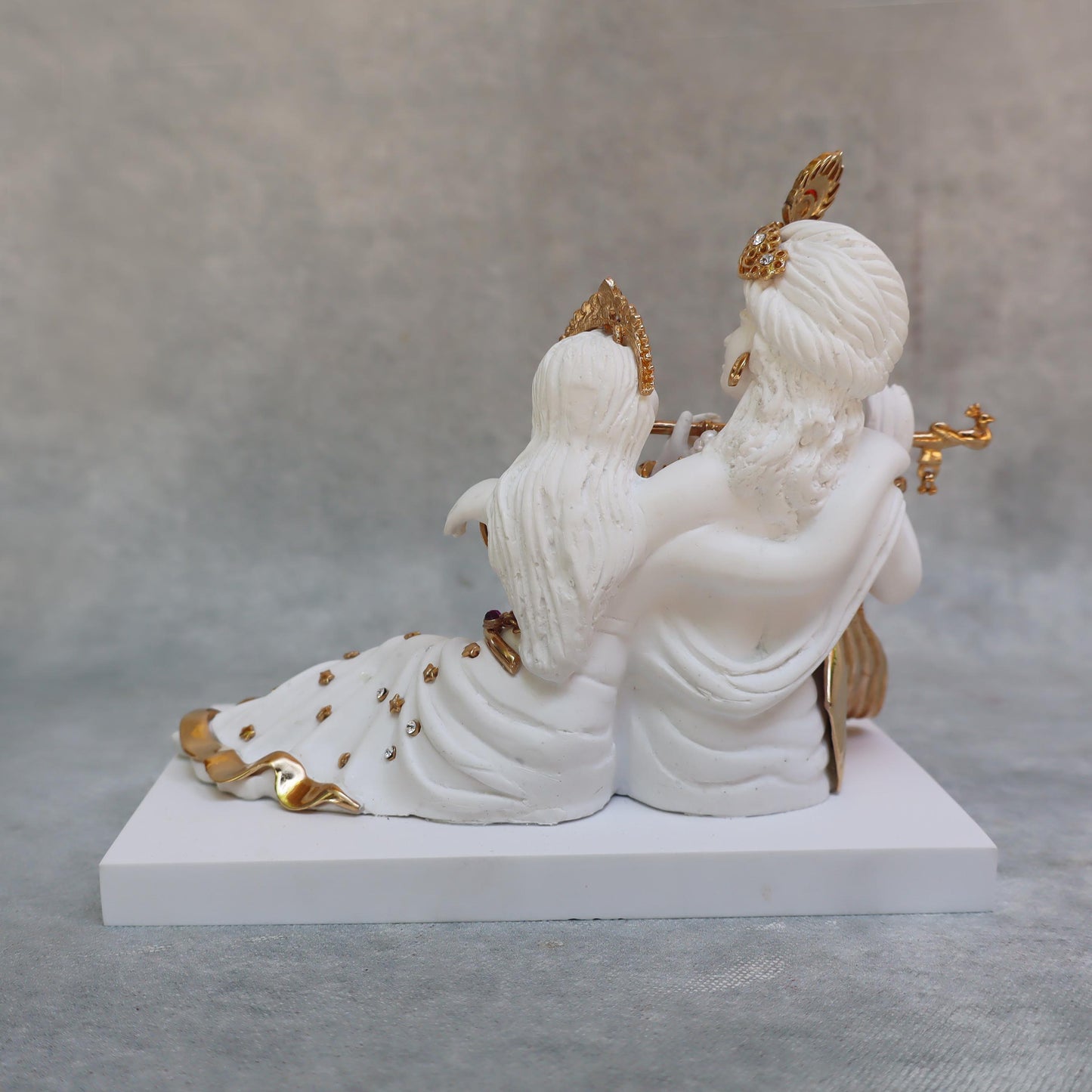 Radha Krishna Seated Idol by Satgurus