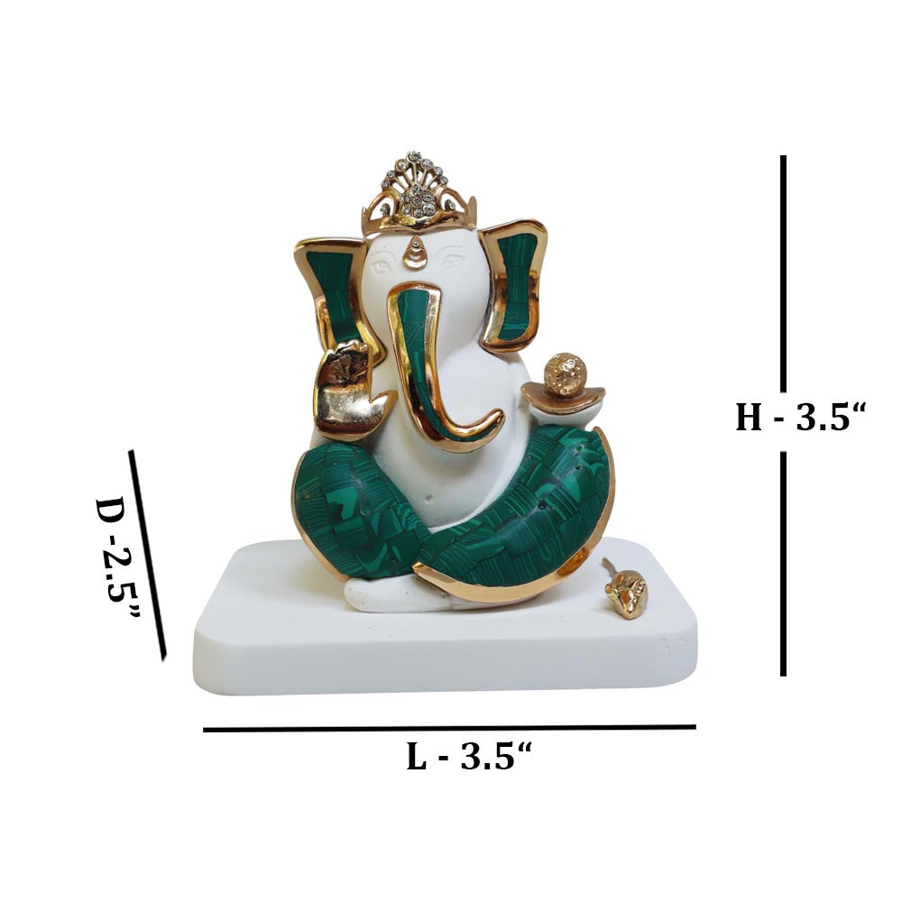 Ganesha With Stone Inlay by Satgurus