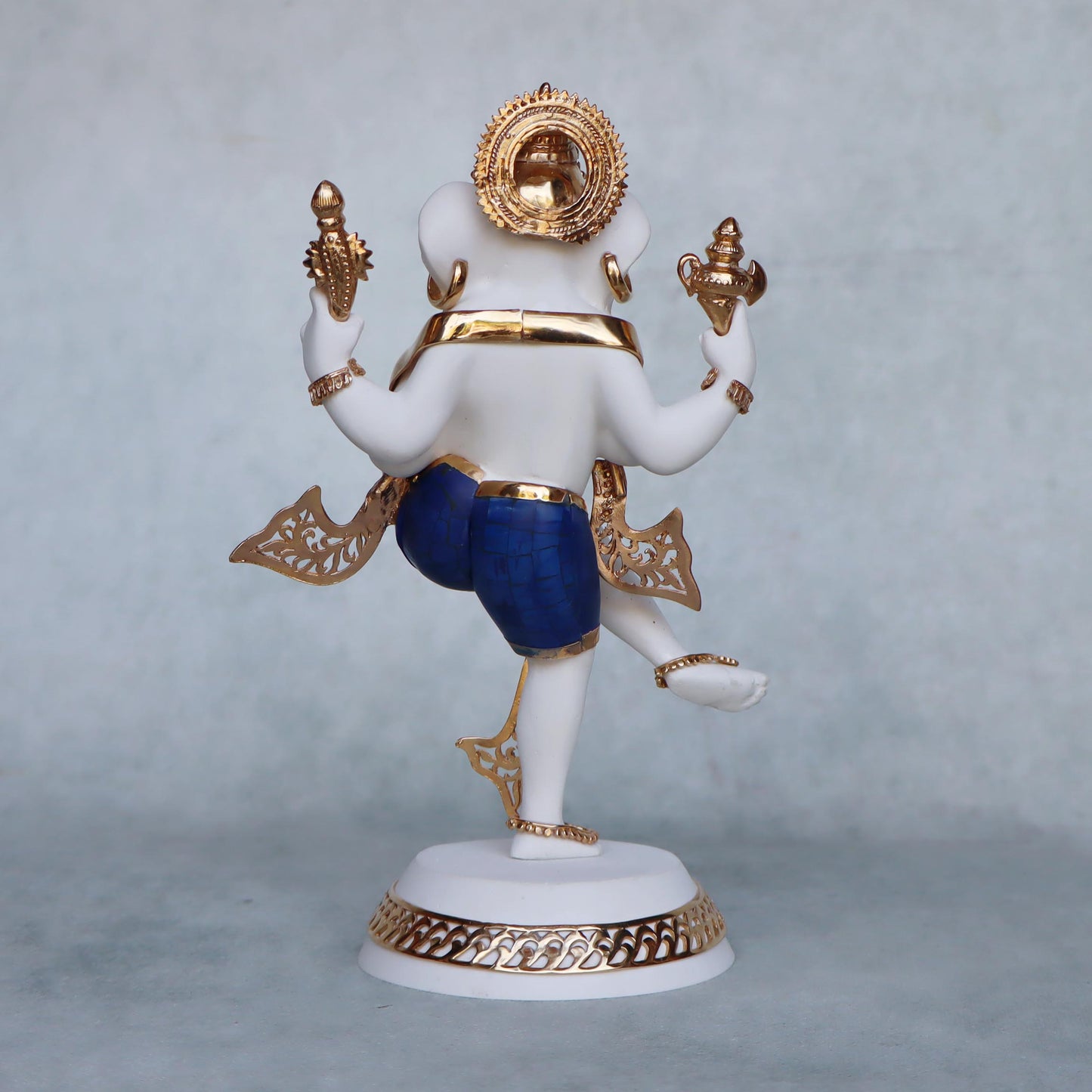 Dancing Ganesha With Stone Inlay by Satgurus