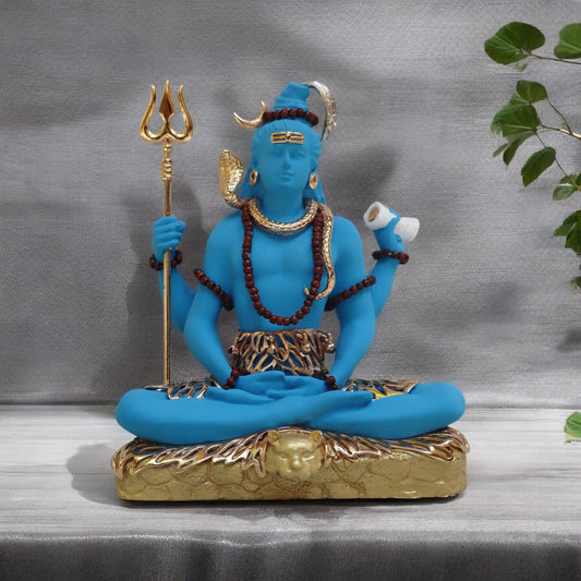 Shiva Idol In Blue Finish by Satgurus