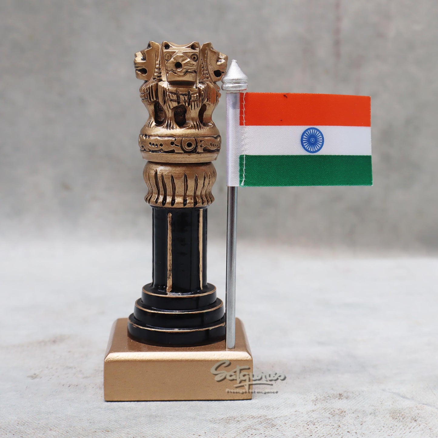 Ashoka Pillar With Flag by Satgurus