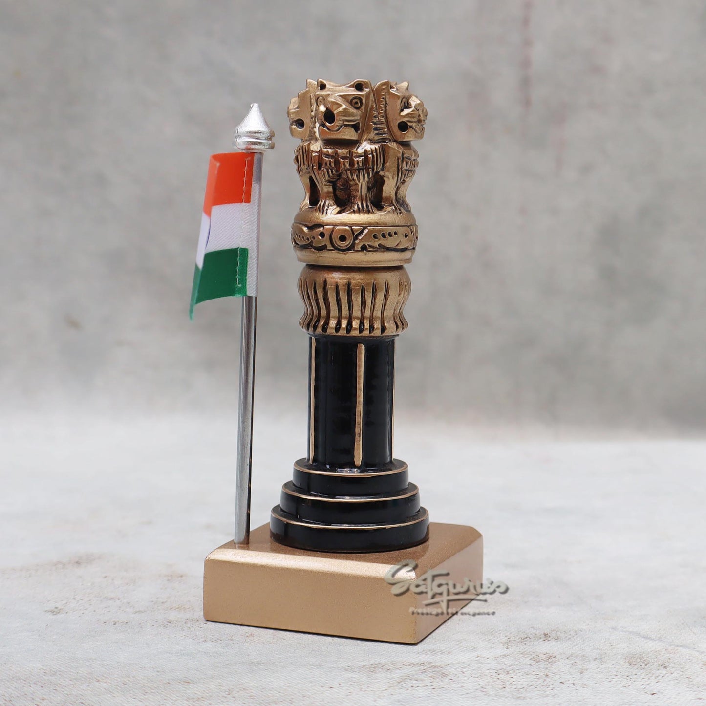Ashoka Pillar With Flag by Satgurus