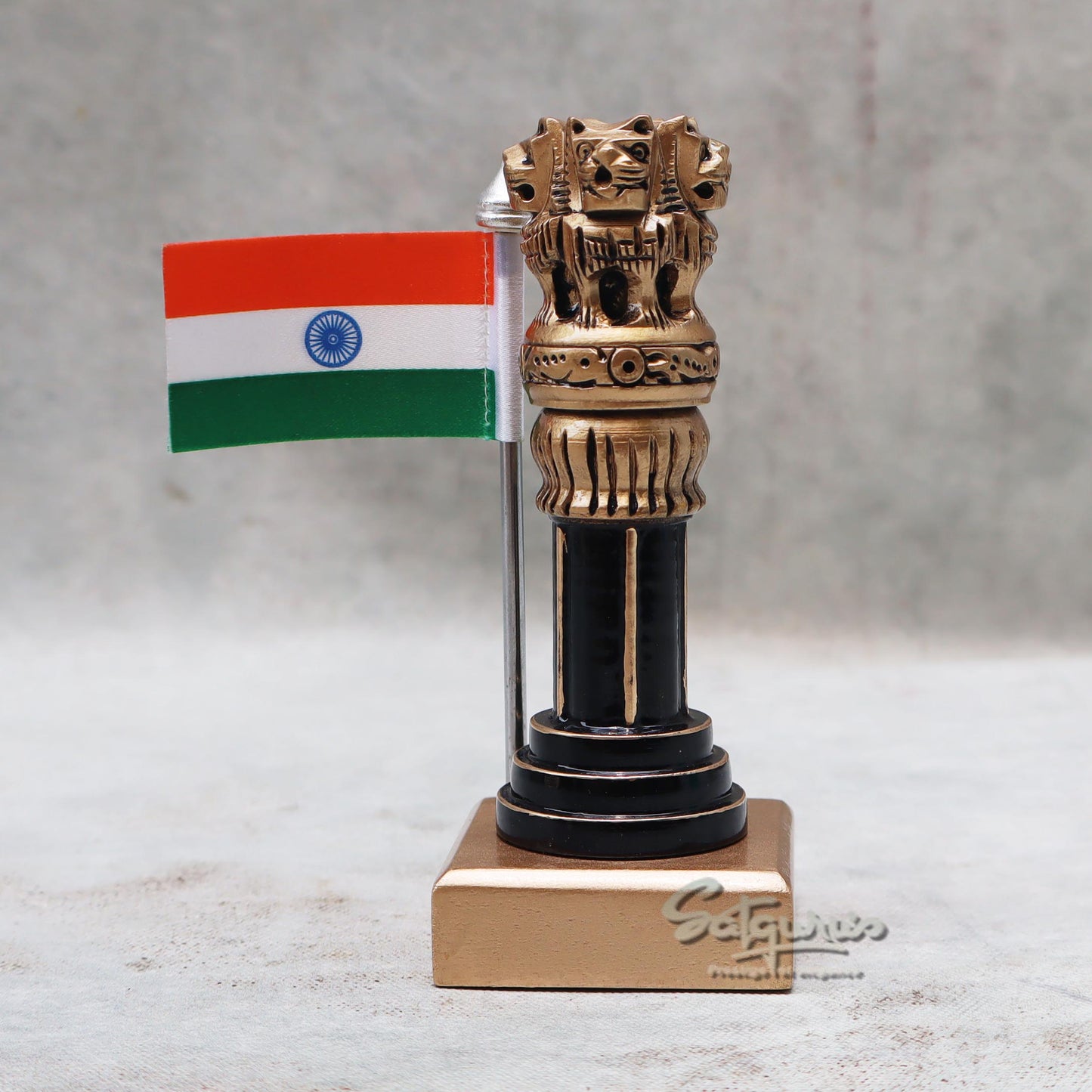 Ashoka Pillar With Flag by Satgurus