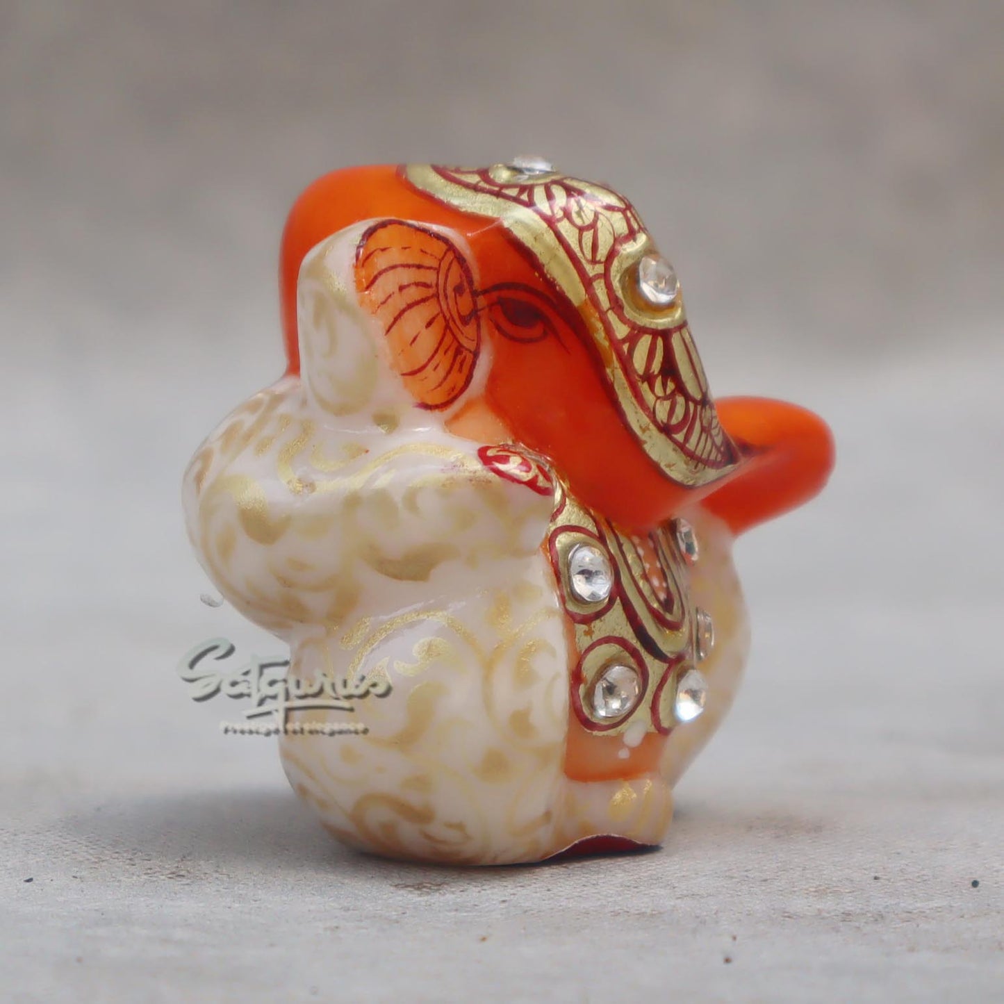 Appu Ganesha Zari Painting / Small by Satgurus