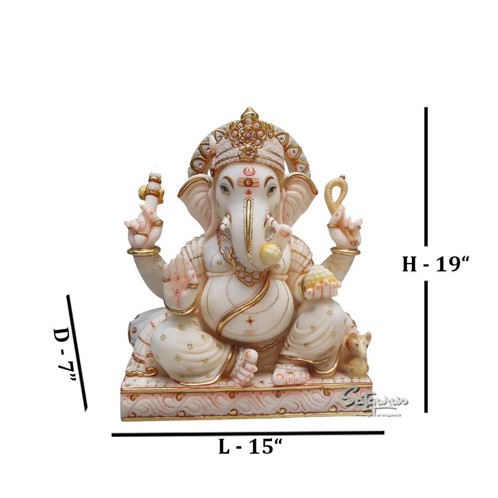 Ganesha Idol Seated by Satgurus