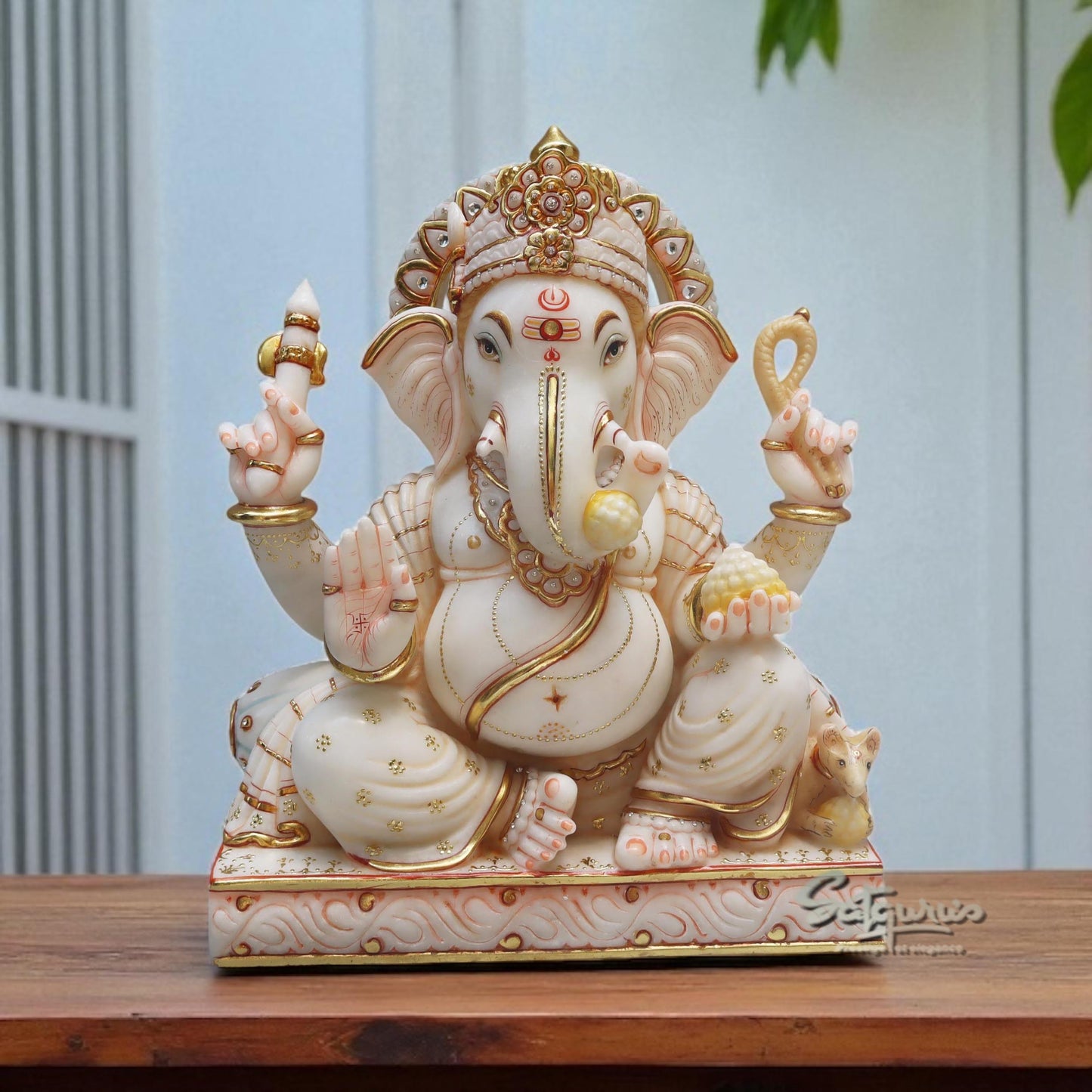 Ganesha Idol Seated by Satgurus