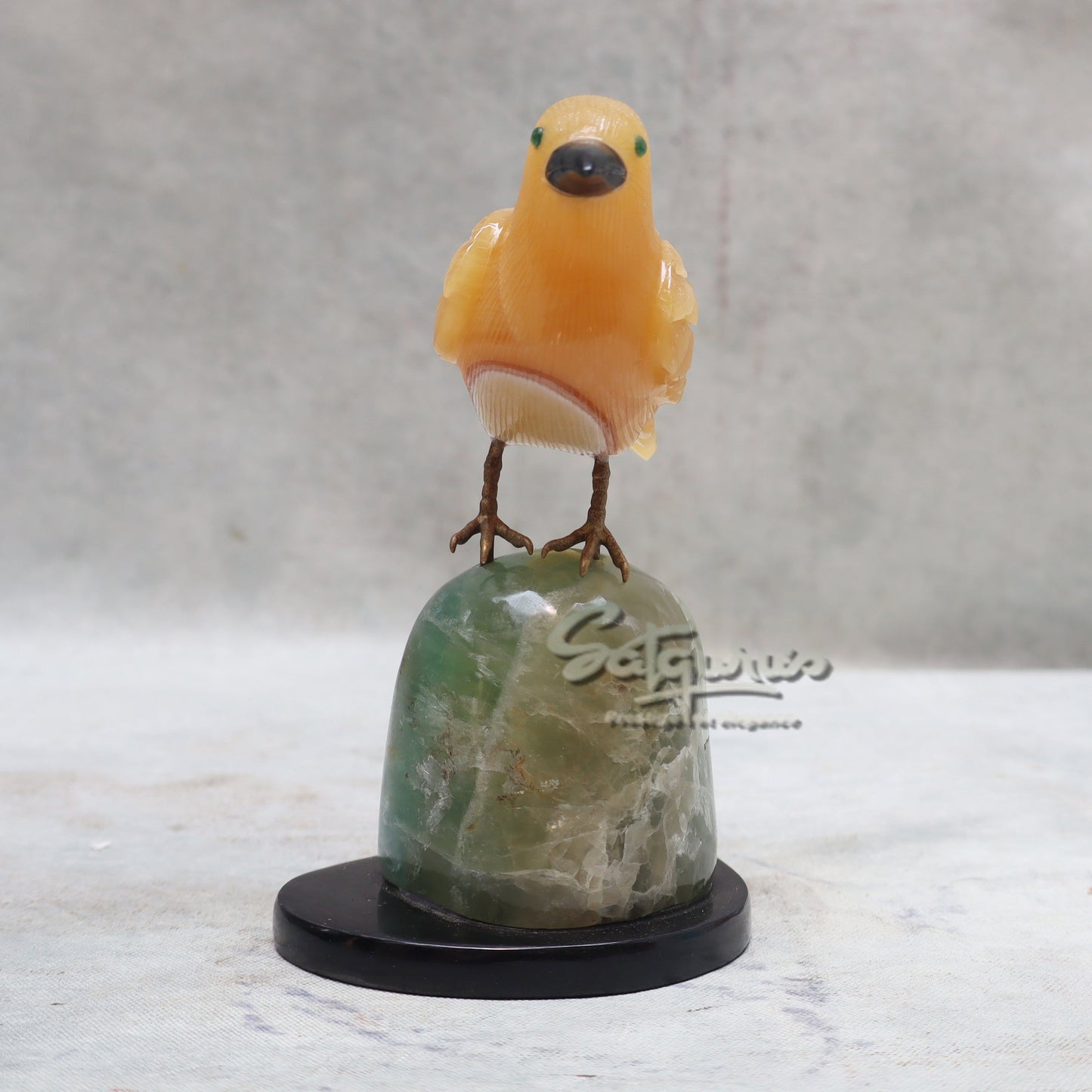 Semi Precious Stone Bird On Base by Satgurus