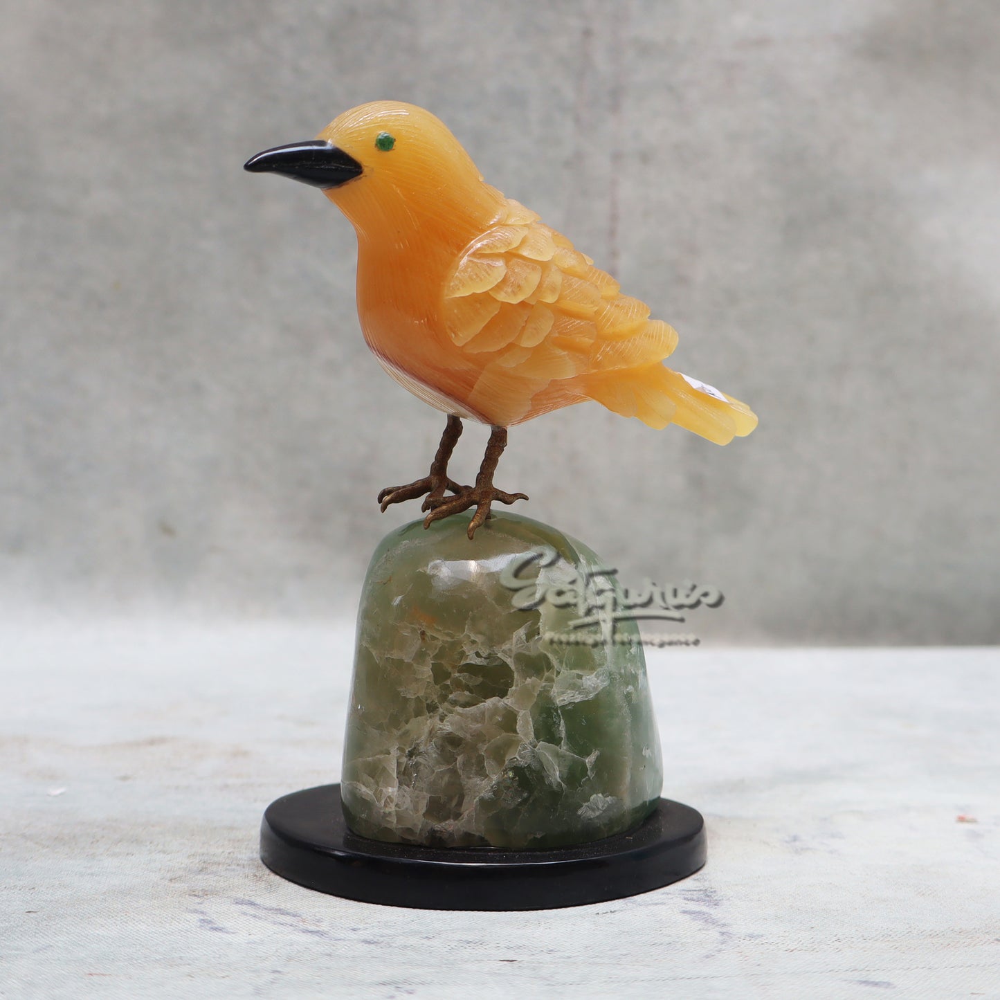 Semi Precious Stone Bird On Base by Satgurus