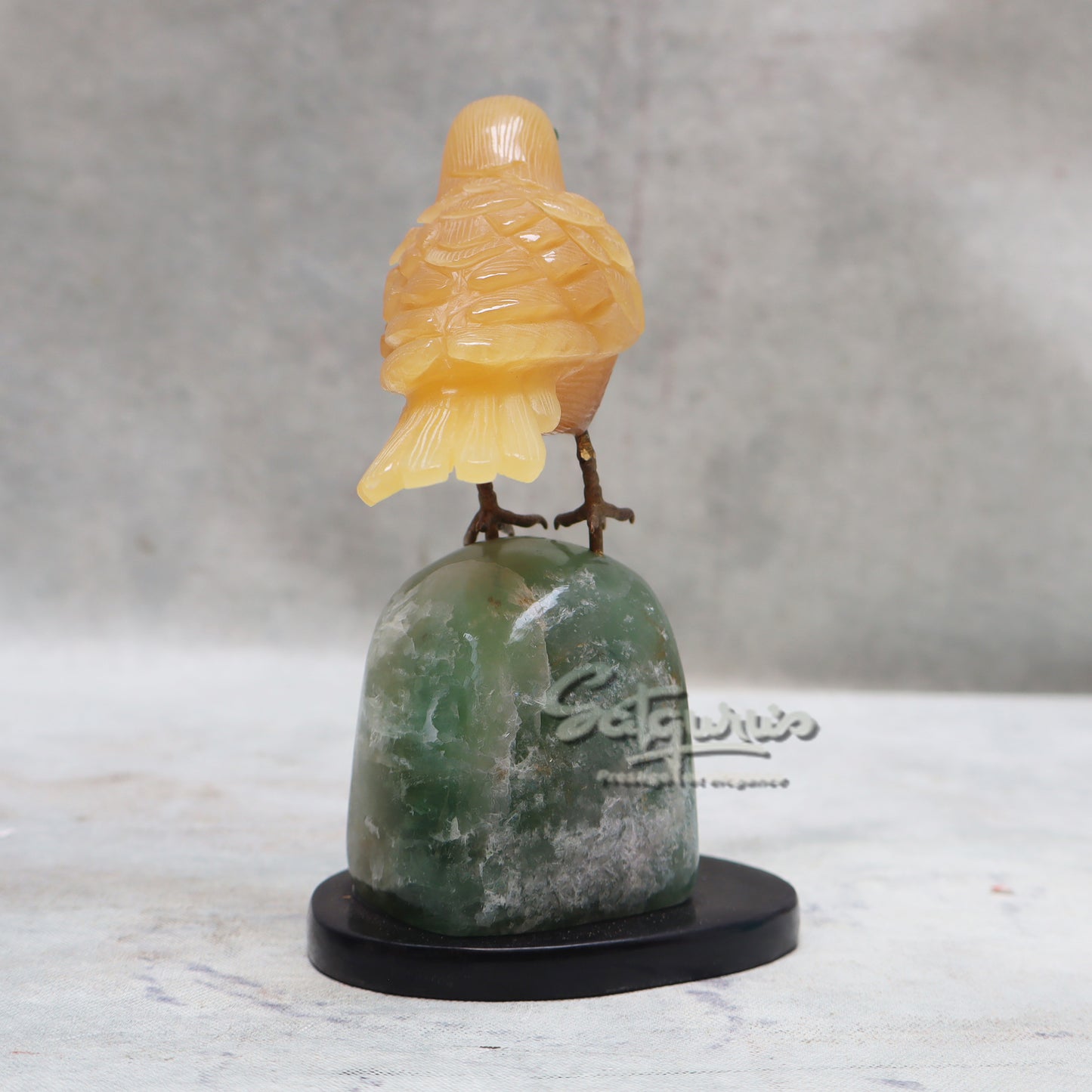 Semi Precious Stone Bird On Base by Satgurus