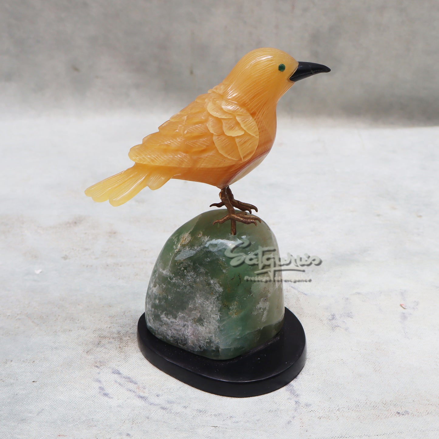 Semi Precious Stone Bird On Base by Satgurus