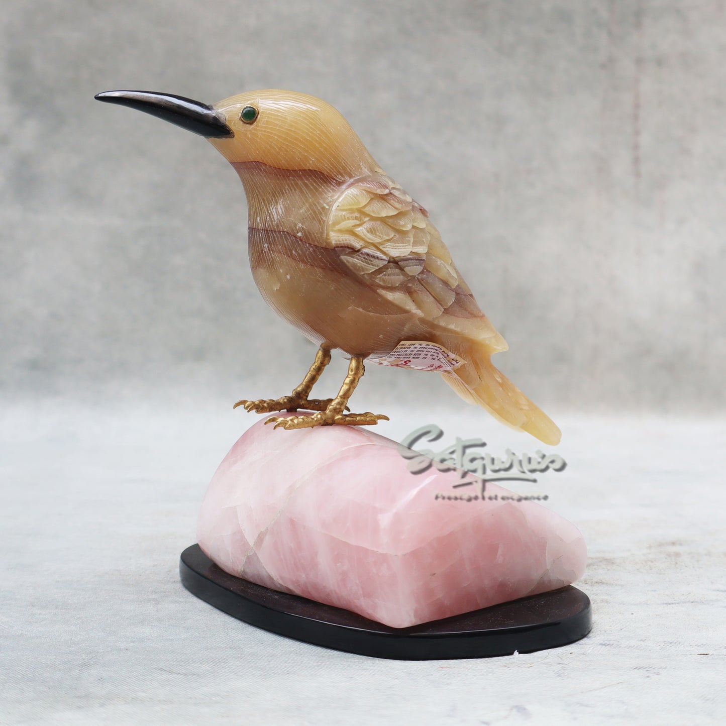 Semi Precious Stone Bird Seated by Satgurus