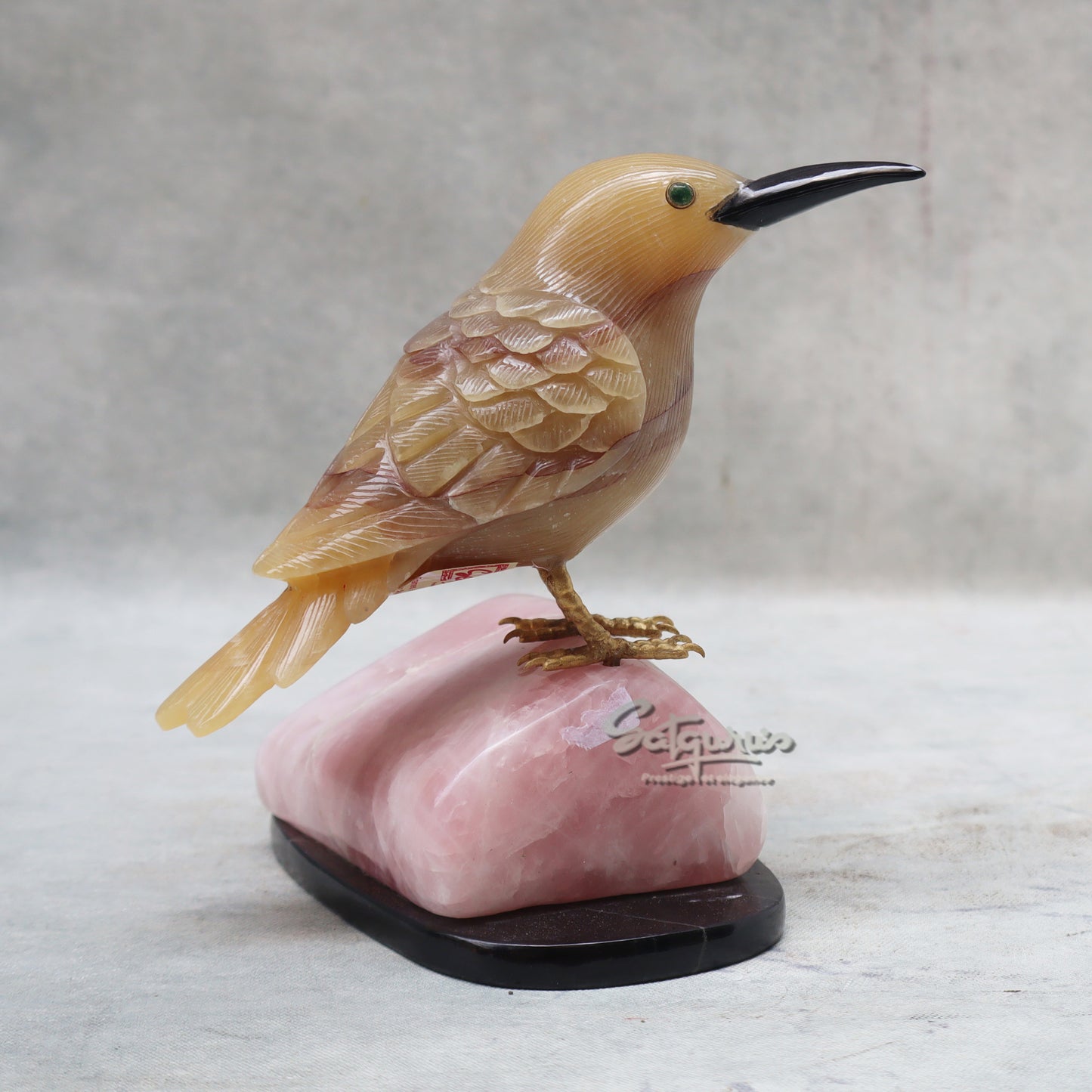 Semi Precious Stone Bird Seated by Satgurus