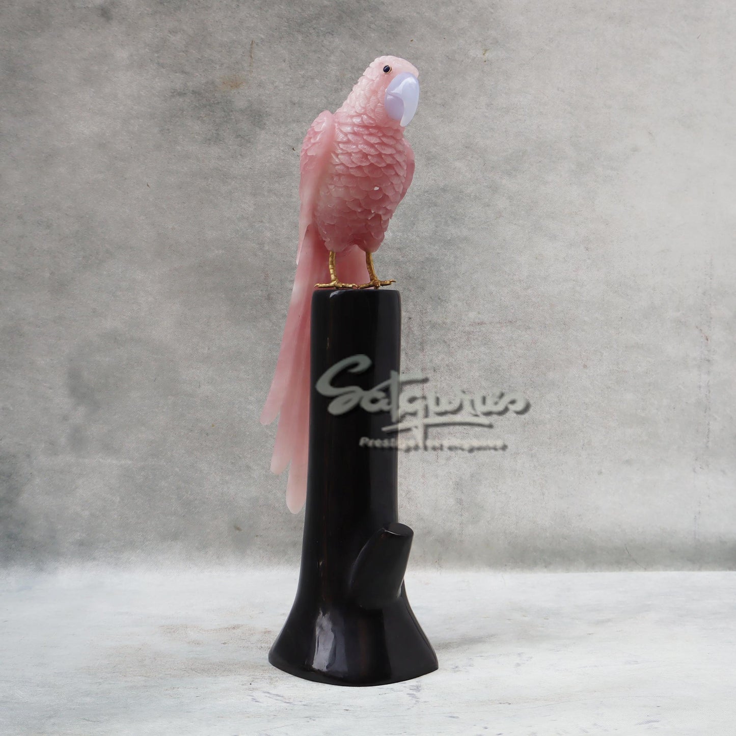 Semi Precious Stone Parrot On Stand by Satgurus