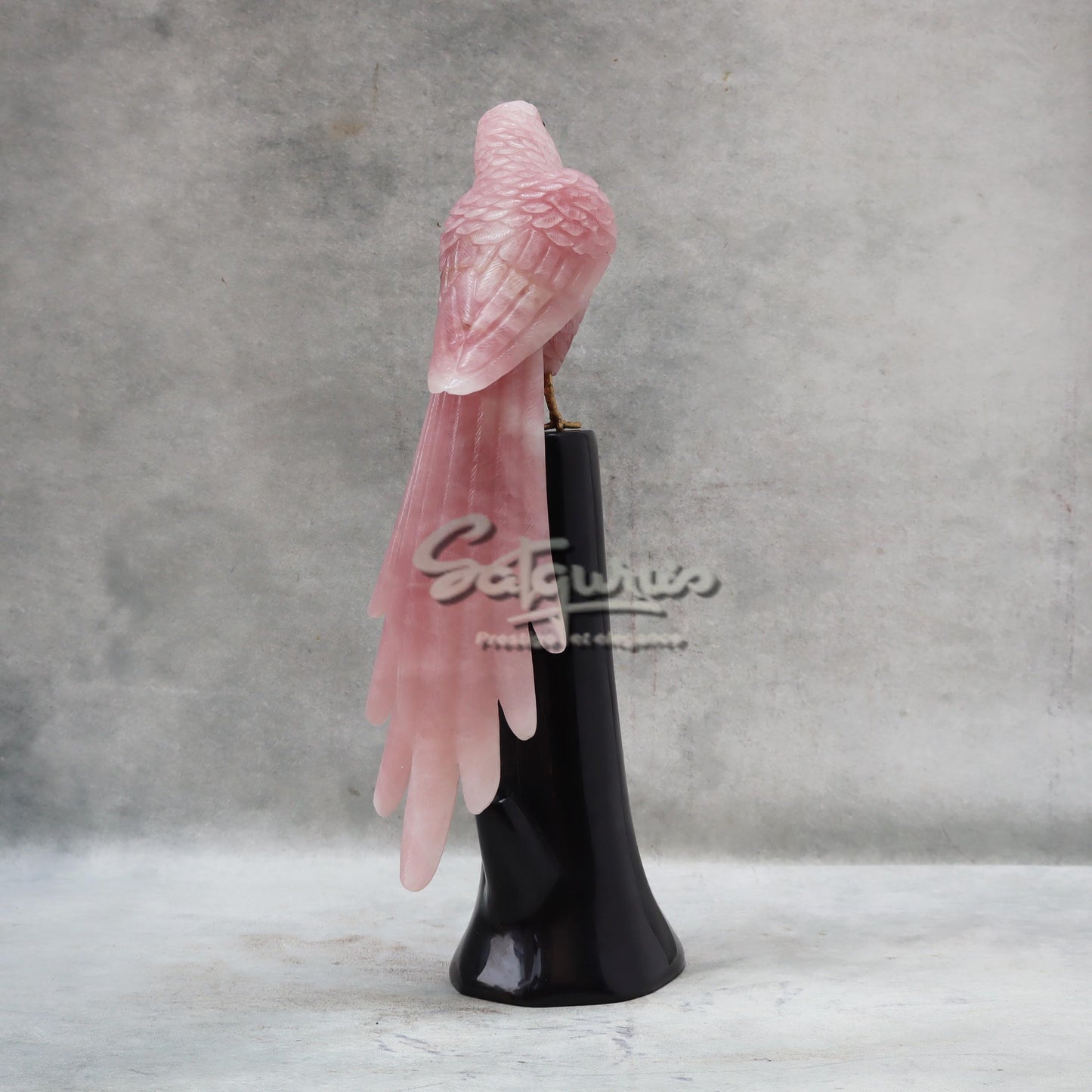 Semi Precious Stone Parrot On Stand by Satgurus