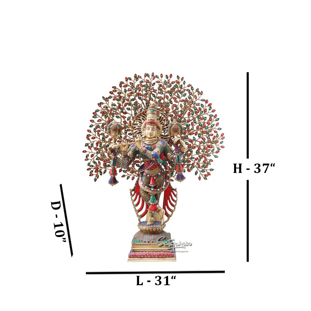 Krishna Under Tree / Jewellery Work by Satgurus