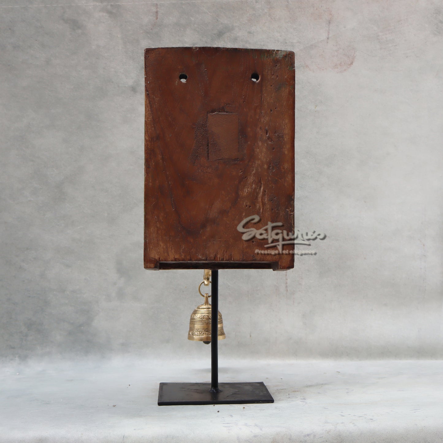 Elephant Mask On Stand / Green by Satgurus