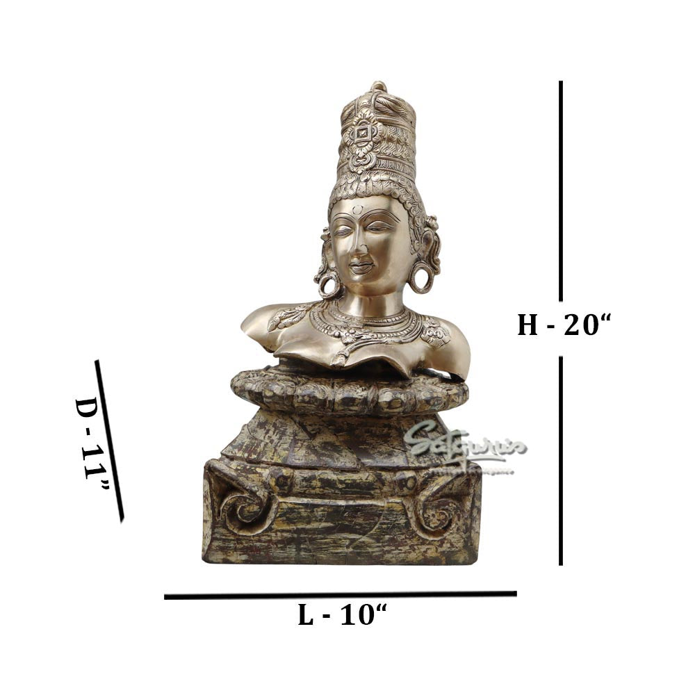 Parvati Bust On Stand by Satgurus