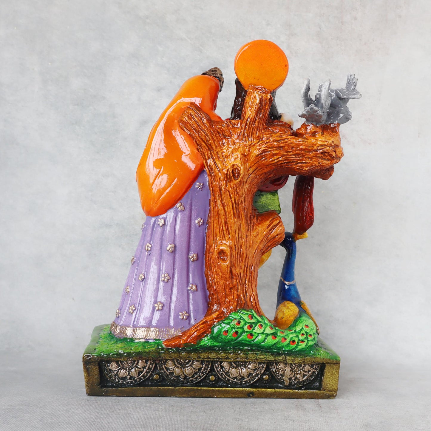 Radha Krishna Idol With Peacock / Small by Satgurus