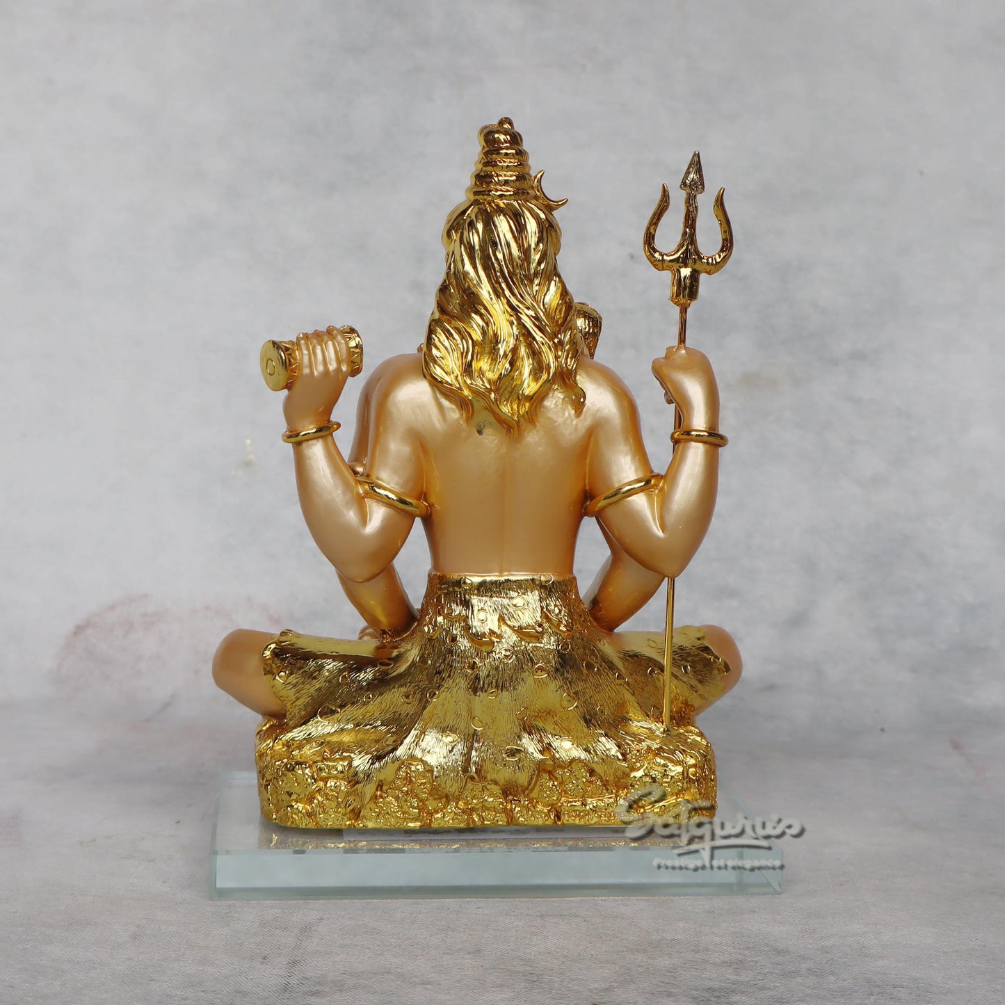 Shiva Idol In Gold Finish by Satgurus