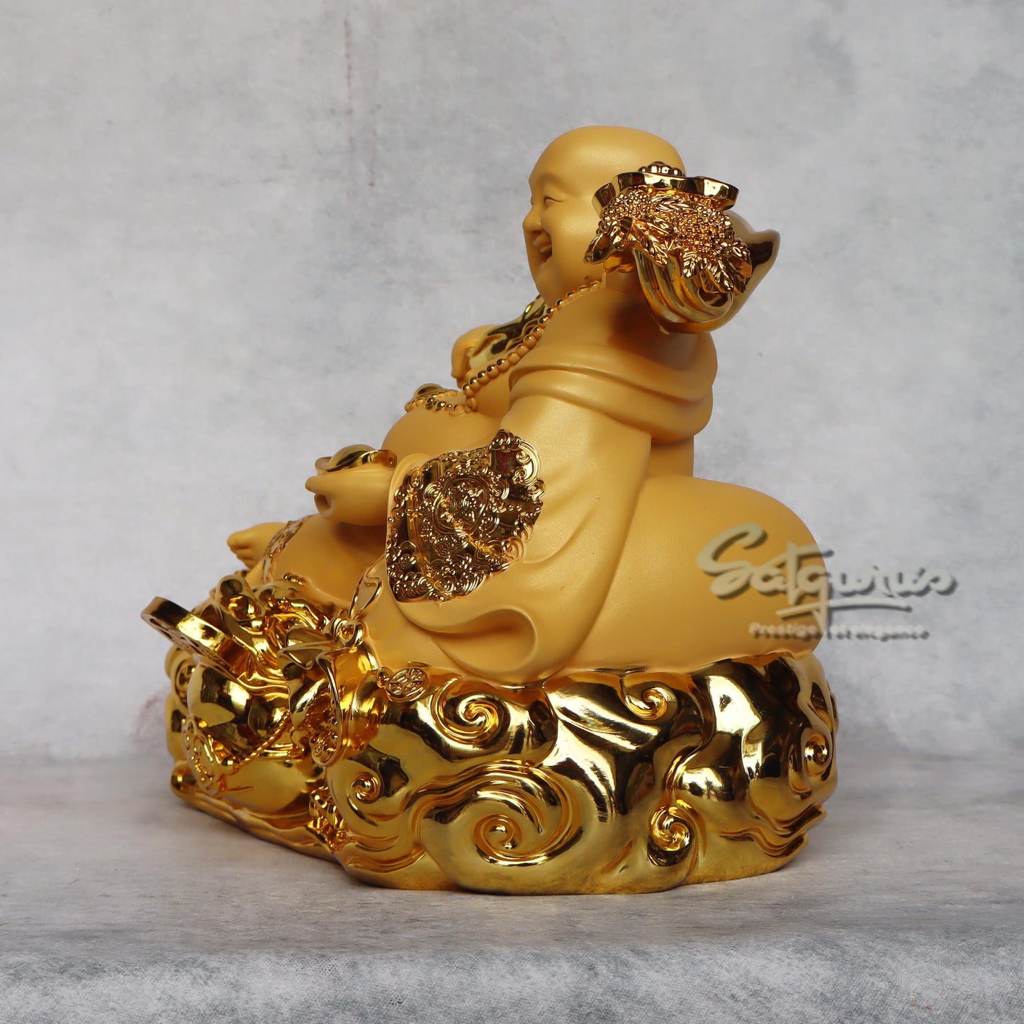 Laughing Buddha In Gold Finish by Satgurus