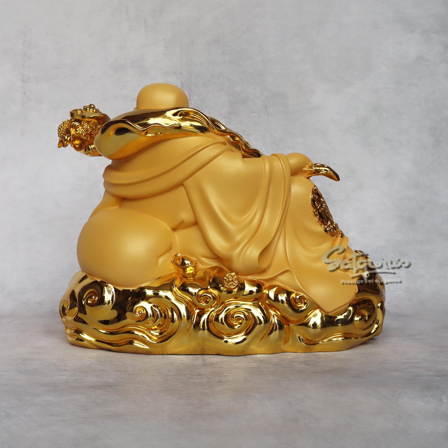 Laughing Buddha In Gold Finish by Satgurus