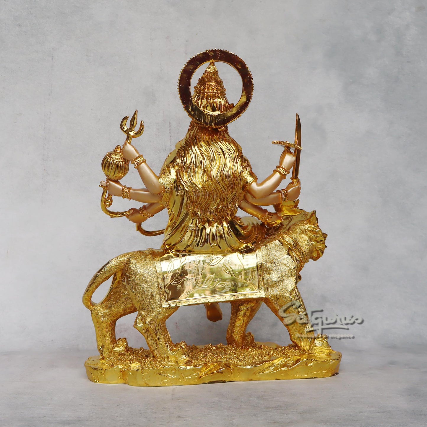 Durga Mataji In Gold Finish by Satgurus