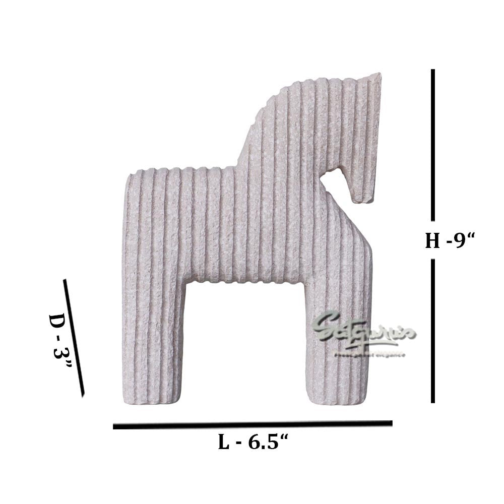 Stripe Horse Art Statue by Satgurus