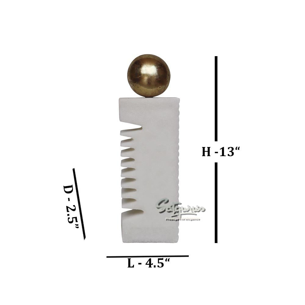 Abstract Pillar With Gold Ball by Satgurus