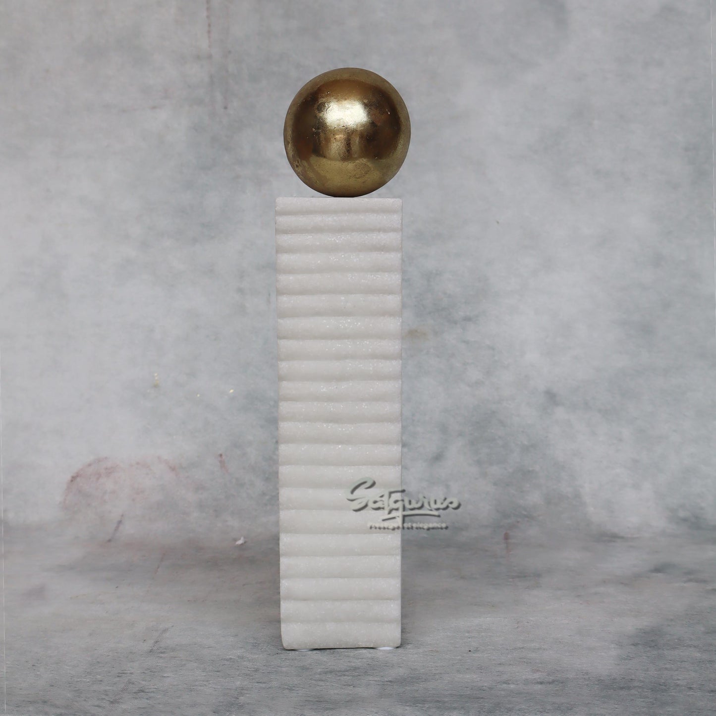 Abstract Pillar With Gold Ball by Satgurus