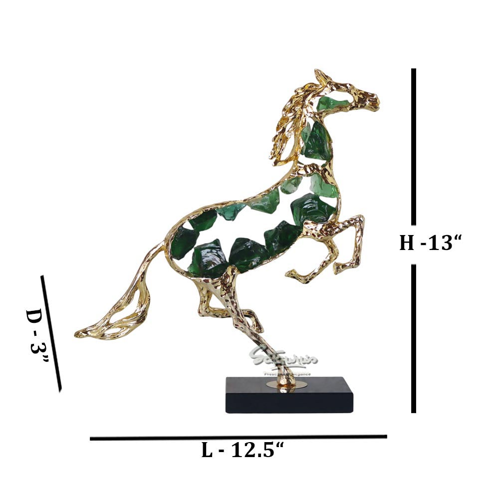 Blue Stone Horse Art Piece by Satgurus
