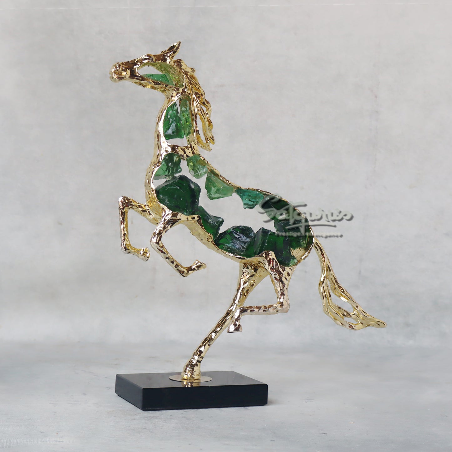 Blue Stone Horse Art Piece by Satgurus
