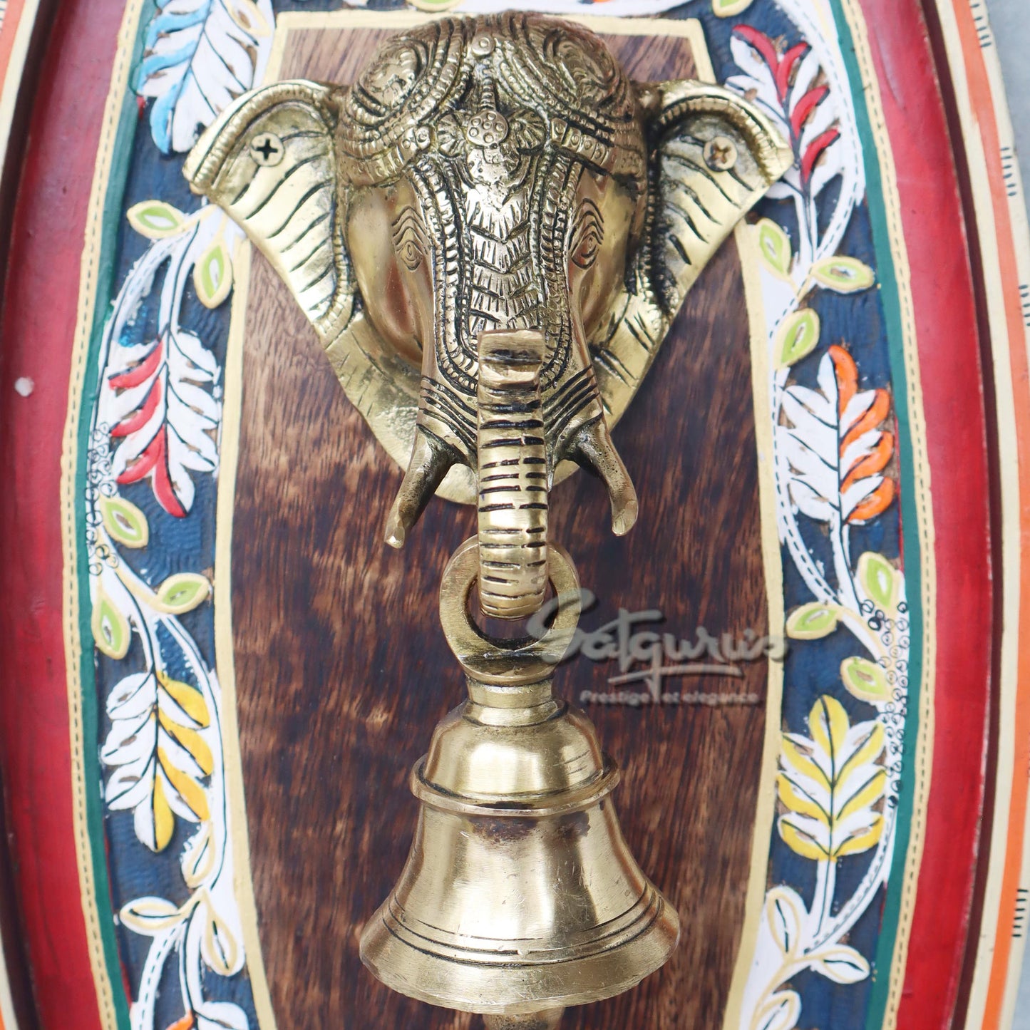 Amantran Wall Décor Frame With Divine Ganesha With A Bell by Satgurus