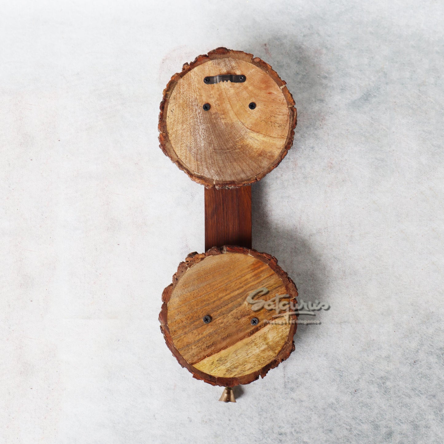 Wooden Keychain With Brass Motif by Satgurus