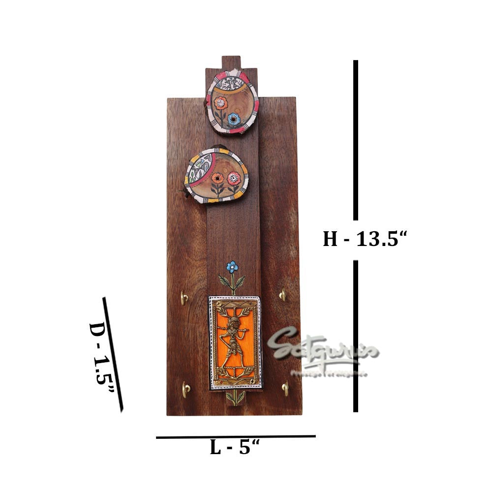 Prabha Key Hanger With Brass Motif by Satgurus