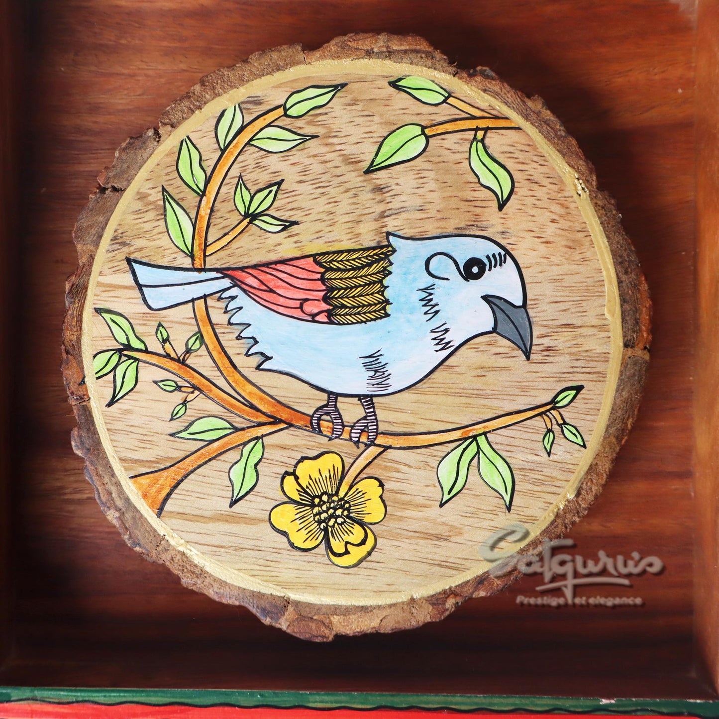 Set Of 4 Cleo Wall Décor Birds Paintings by Satgurus