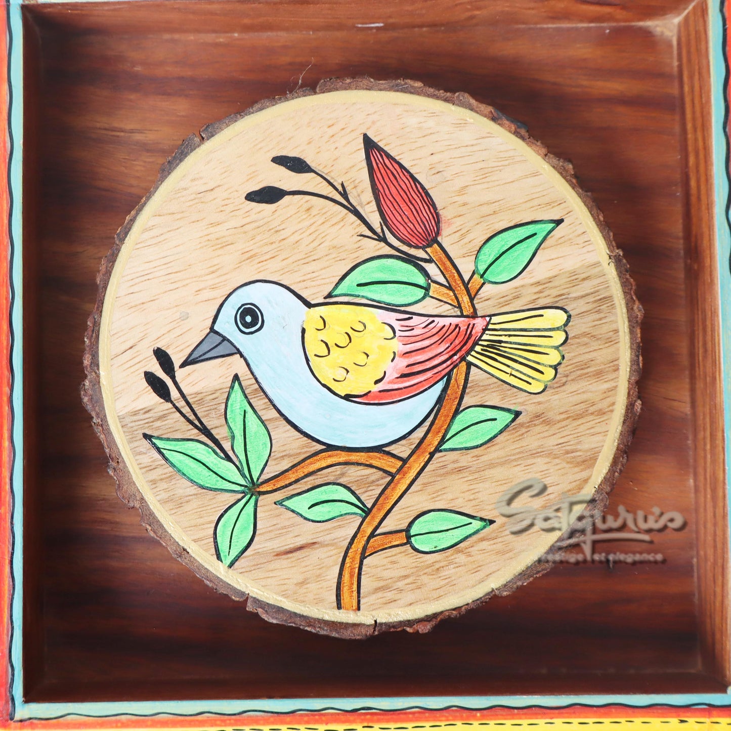 Set Of 4 Cleo Wall Décor Birds Paintings by Satgurus