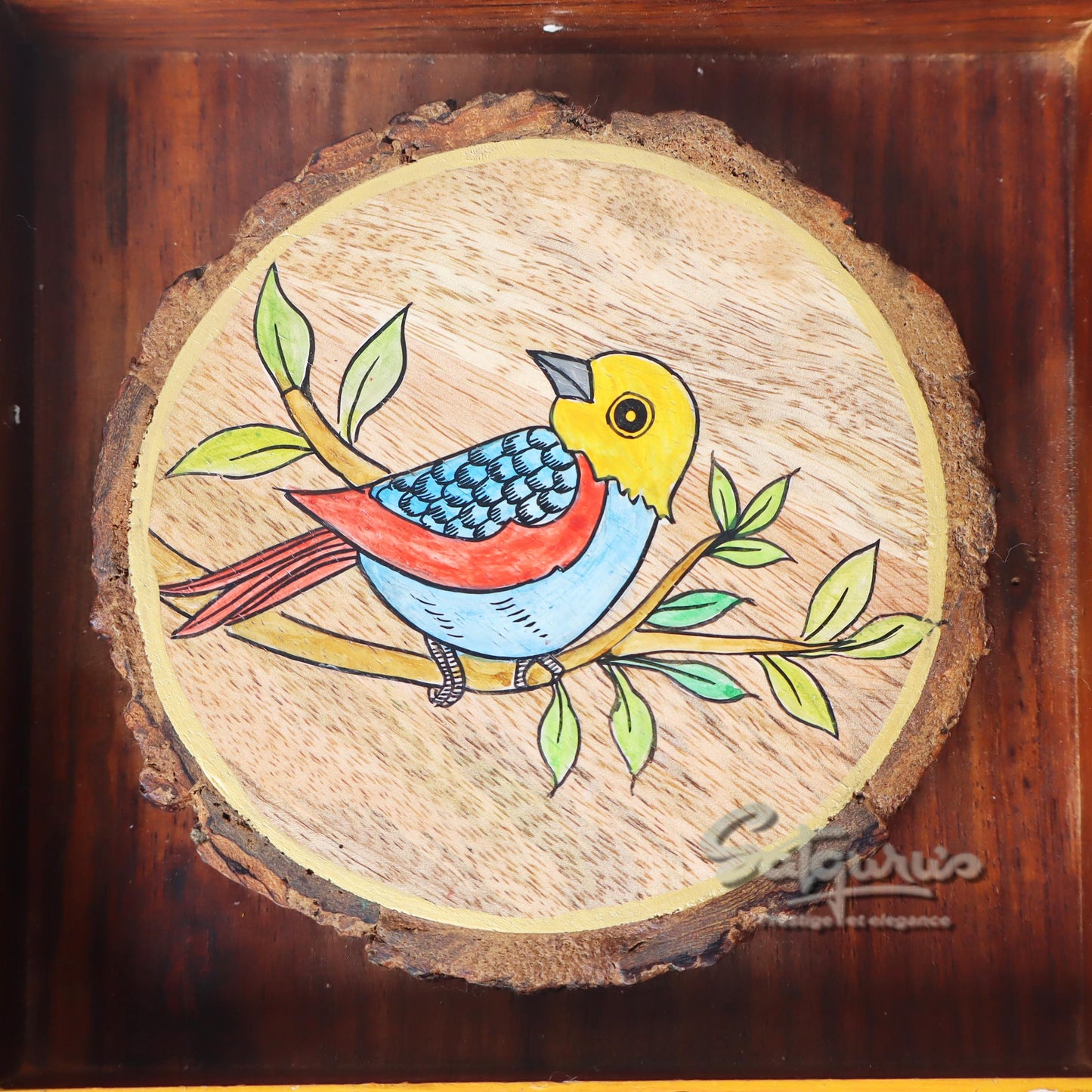 Set Of 4 Cleo Wall Décor Birds Paintings by Satgurus