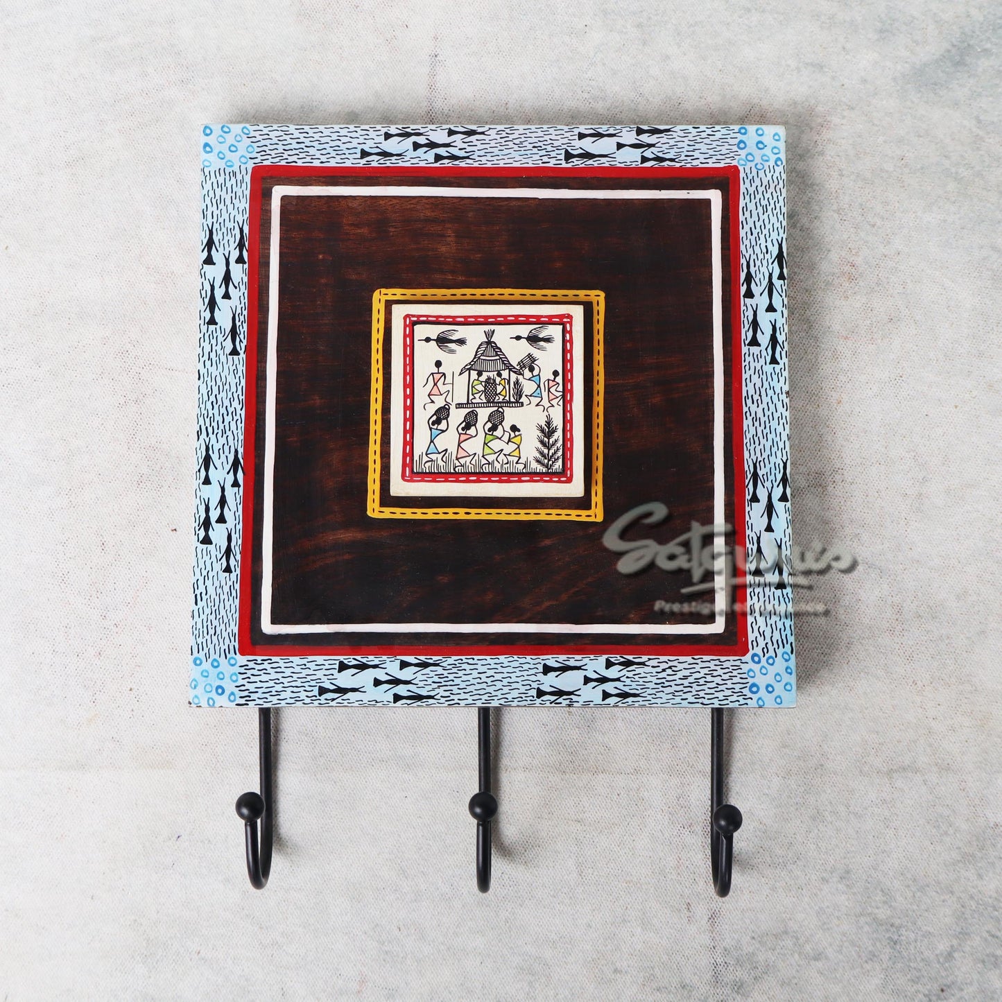 Hand painted Warli Art Towel Holder by Satgurus