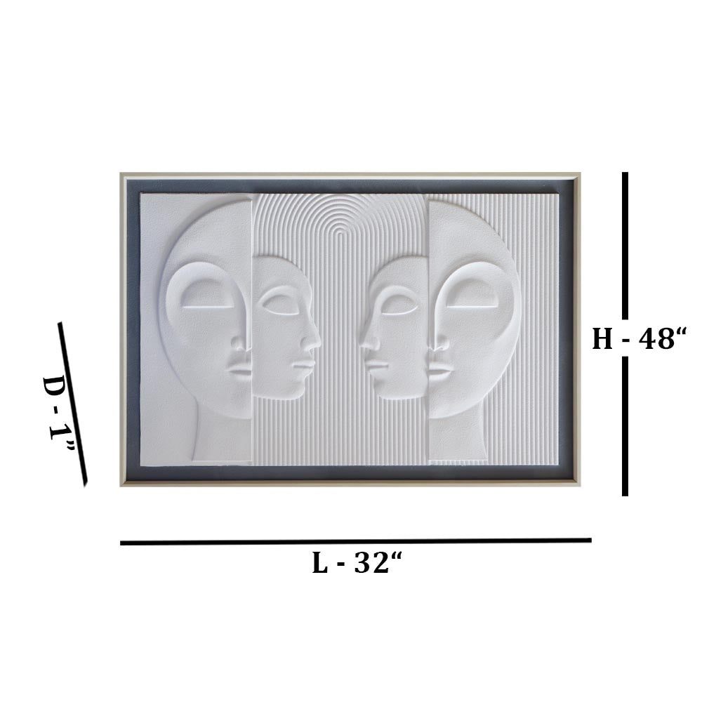 Couple Wall Art Piece / White by Satgurus