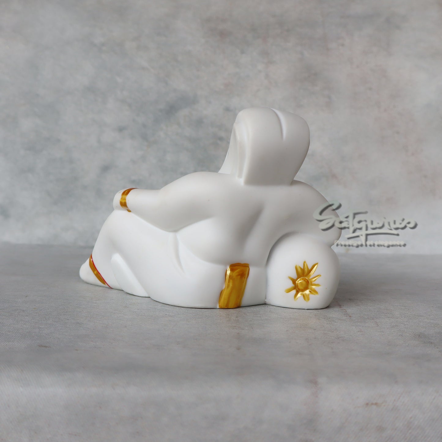 Resting White Ganesha by Satgurus