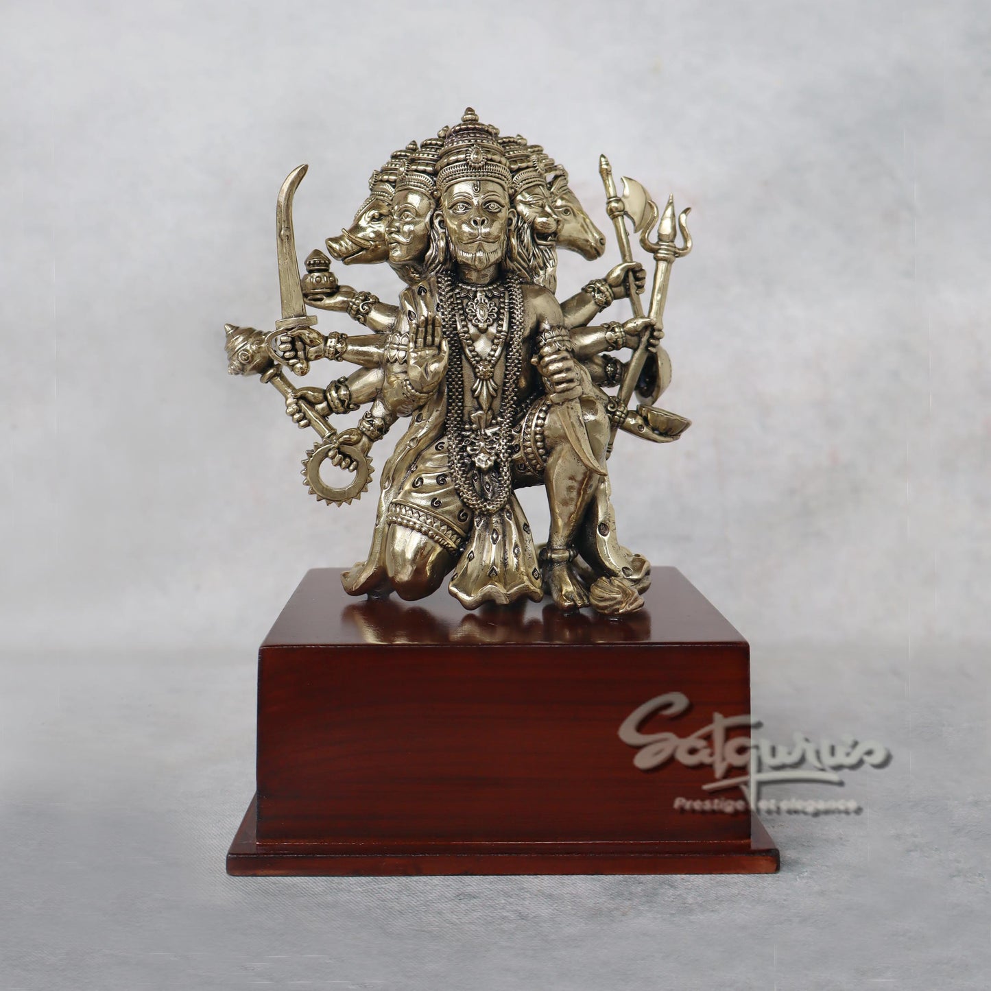 Hanuman Five Face Idol On Base by Satgurus