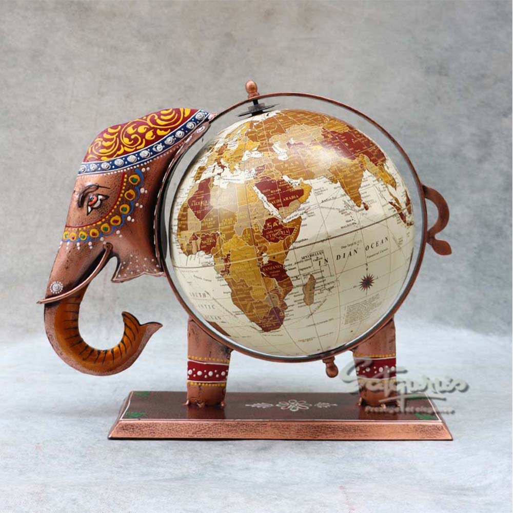 World Map Elephant Table Décor By Satgurus